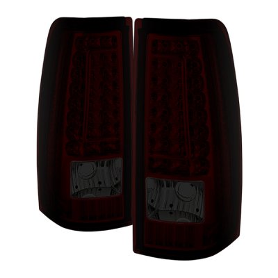 Chevy Silverado 3500 1999-2002 Tinted LED Tail Lights C-DRL