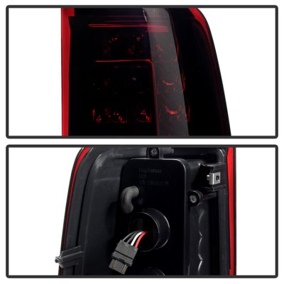 Chevy Silverado 3500 1999-2002 Tinted LED Tail Lights C-DRL