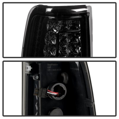Chevy Silverado 1999-2002 Smoked LED Tail Lights C-DRL