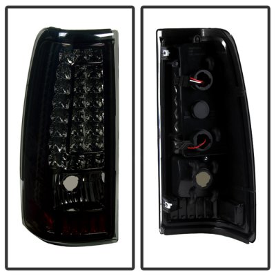 Chevy Silverado 1999-2002 Smoked LED Tail Lights C-DRL