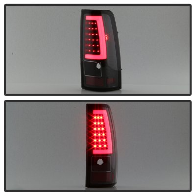 GMC Sierra 1999-2006 Black LED Tail Lights Neon Tube