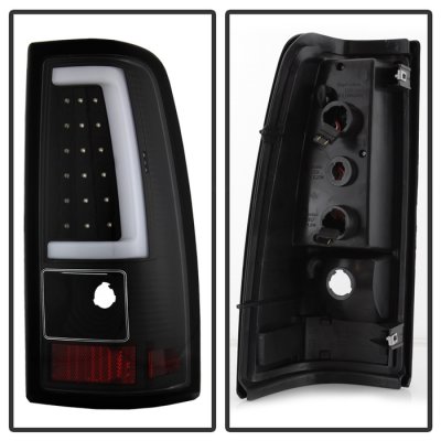 GMC Sierra 1999-2006 Black LED Tail Lights Neon Tube