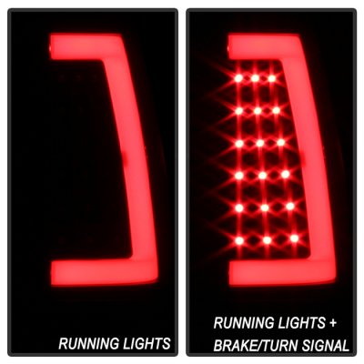 Chevy Silverado 1999-2002 Black Smoked LED Tail Lights Neon Tube