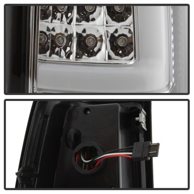 Chevy Silverado 2500 1999-2002 Clear LED Tail Lights Neon Tube