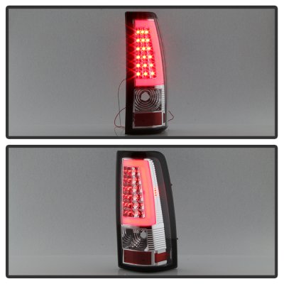 Chevy Silverado 2500 1999-2002 Clear LED Tail Lights Neon Tube