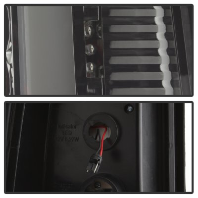 Chevy Silverado 2500 1999-2002 Smoked LED Tail Lights Neon Tube