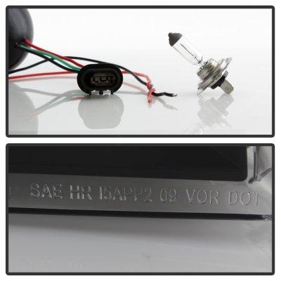 Ford F150 2009-2014 Black DRL Tube Projector Headlights