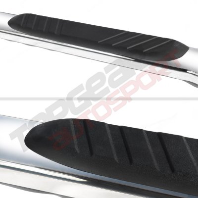 Ford F250 Super Duty Crew Cab 1999-2007 Running Boards Curved Stainless 5 Inches