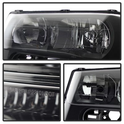 Chevy TrailBlazer 2002-2009 Black Smoked Headlights