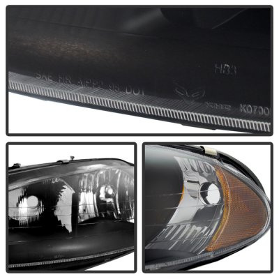 Dodge Intrepid 1998-2004 Black Headlights