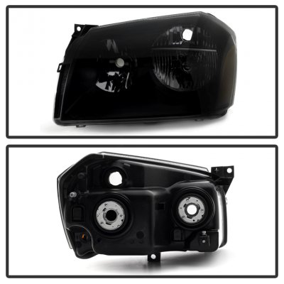 DTMOTO Black Smoke Headlights For 2005-2007 Dodge Magnum SE SRT SXT RT - Pair