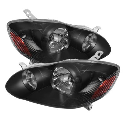 Toyota Corolla 2003-2008 Black Euro Headlights