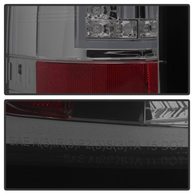 Chevy Silverado 3500HD 2007-2014 Smoked L-Custom LED Tail Lights