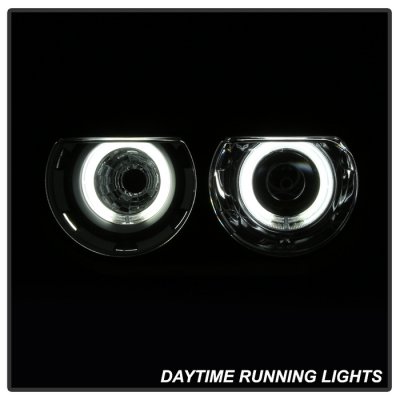 Dodge Challenger 2008-2014 Black Halogen Projector Headlights