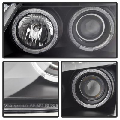 Pontiac G5 2007-2009 Black LED Halo Projector Headlights