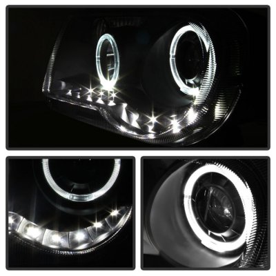 Chrysler 300C 2005-2010 Black LED Halo Headlights