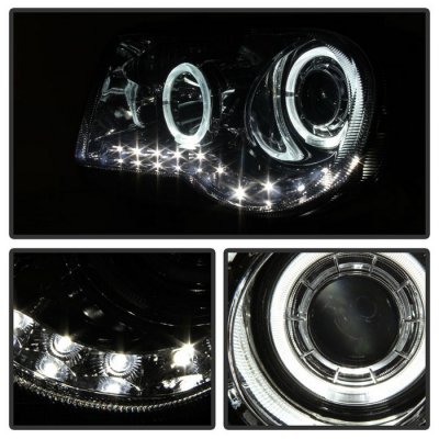 Chrysler 300C 2005-2010 Smoked LED Halo Projector Headlights