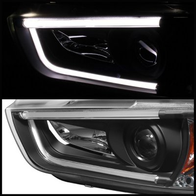 Dodge Charger 2011-2014 Black HID Projector Headlights LED DRL