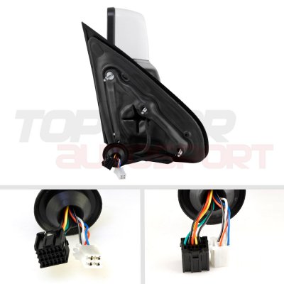 Chevy Silverado 2500HD 2015-2019 White Towing Mirrors Clear LED DRL Power Heated