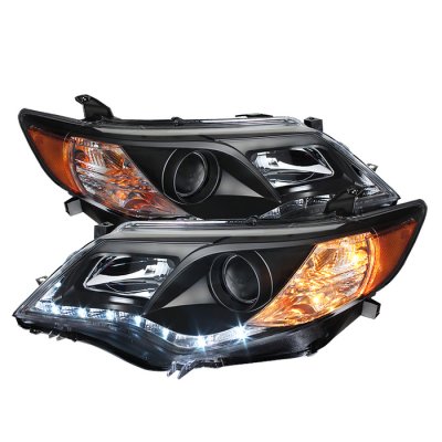 Toyota Camry 2012-2014 Black Projector Headlights with LED ...