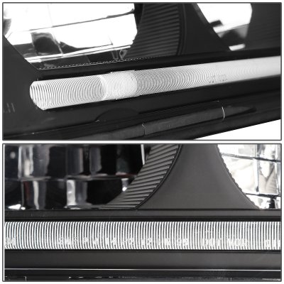 Chevy Impala 2000-2005 Black Headlights LED DRL