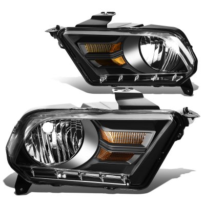Ford Mustang 2010-2014 Black Headlights
