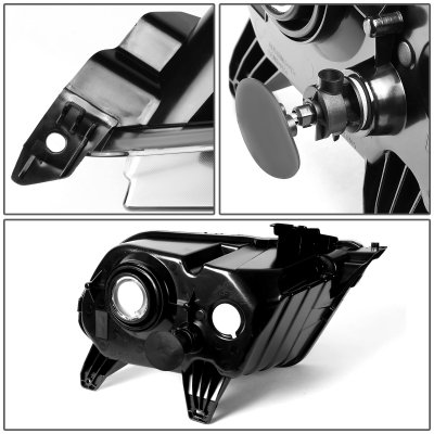 Ford Mustang 2010-2014 Black Headlights