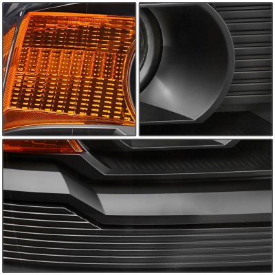 GMC Sierra 2014-2015 Black Projector Headlights