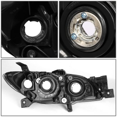 Mazda 3 Sedan 2004-2009 Black Projector Headlights