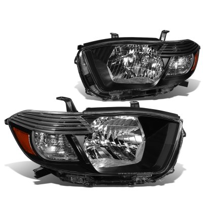 Toyota Highlander 2008-2010 Black Headlights