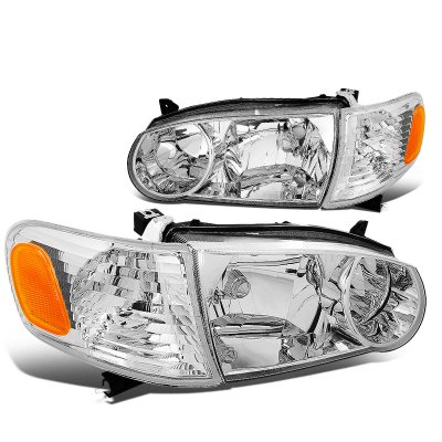 thumbnail image 2 of Black Headlight & Corner Lamp Set For 2001-2002 Toyota Corolla (4-Piece, Driver & Passenger) 2 of 5