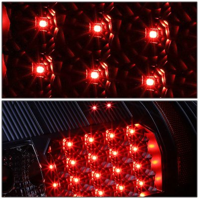 Chevy Silverado 3500HD 2007-2014 Black LED Tail Lights