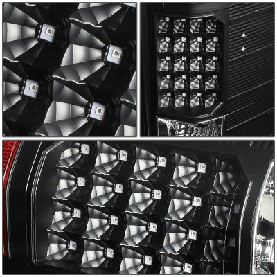 Chevy Silverado 3500HD 2007-2014 Black LED Tail Lights