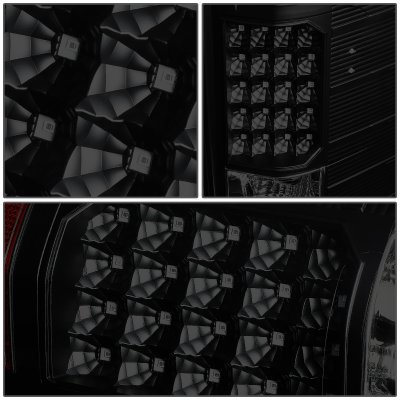 Chevy Silverado 2500HD 2007-2014 Black Smoked LED Tail Lights