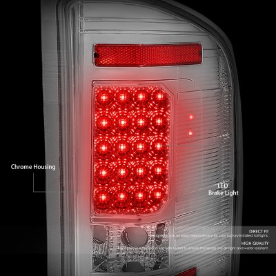 Chevy Silverado 2500HD 2007-2014 Clear LED Tail Lights