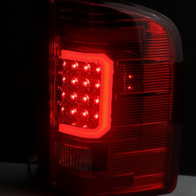 Chevy Silverado 2007-2013 LED Tail Lights Red C-Tube