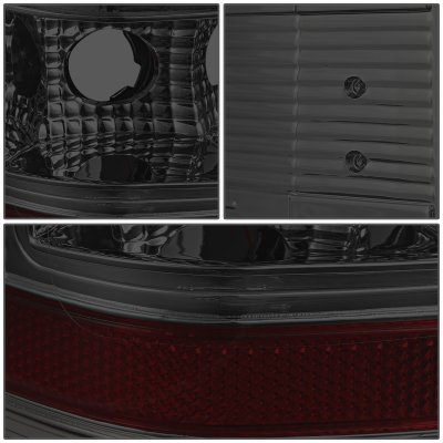 Chevy Silverado 2007-2013 Smoked LED Tail Lights Red C-Tube