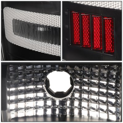 Chevy Silverado 3500HD 2015-2019 Black LED Tail Lights C-Tube