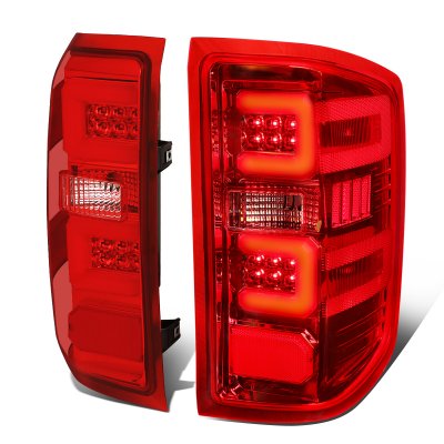 Chevy Silverado 3500HD 2015-2019 LED Tail Lights C-Tube
