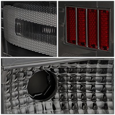 GMC Sierra 3500HD Dually 2015-2019 Smoked LED Tail Lights C-Tube