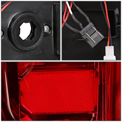 Chevy Silverado 2014-2018 Black LED Tail Lights