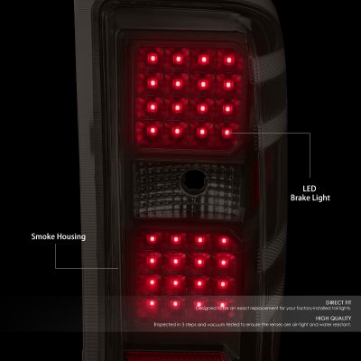 Chevy Silverado 2014-2018 Black Smoked LED Tail Lights
