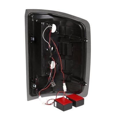 Chevy Silverado 2014-2018 Black Smoked LED Tail Lights