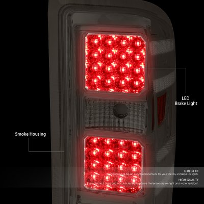 Chevy Silverado 2014-2018 Smoked LED Tail Lights