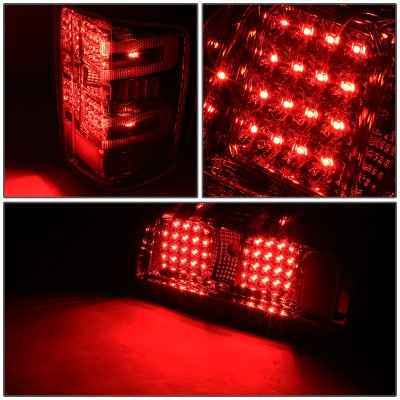 Chevy Silverado 3500HD 2015-2019 Smoked LED Tail Lights