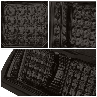 Chevy Silverado 3500HD 2015-2019 Smoked LED Tail Lights