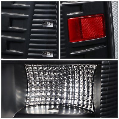 Dodge Ram 2500 2010-2018 Black LED Tail Lights C-Tube