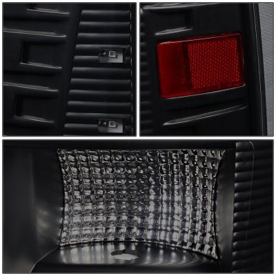 Dodge Ram 2500 2010-2018 Black Smoked LED Tail Lights N3