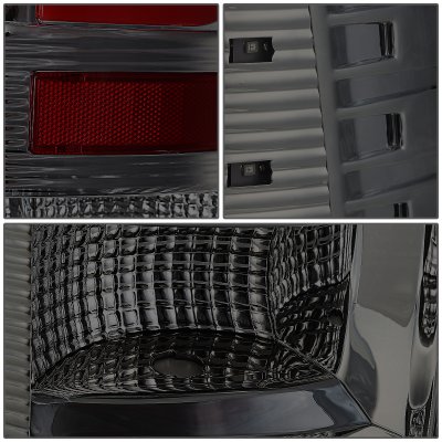 Dodge Ram 2500 2010-2018 Smoked LED Tail Lights C-Tube