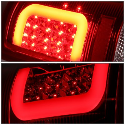 Dodge Ram 2500 2010-2018 LED Tail Lights Red C-Tube
